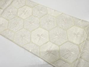 アンティーク　亀甲に若松模様織り出し袋帯（材料）